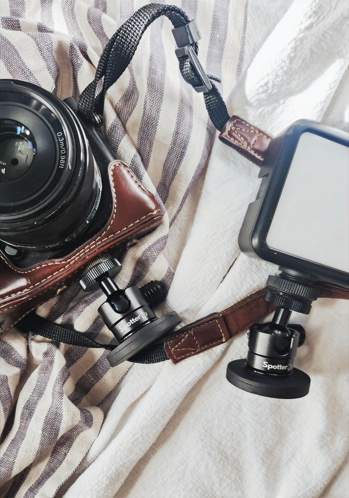 Spotter mount packed with creator equipment